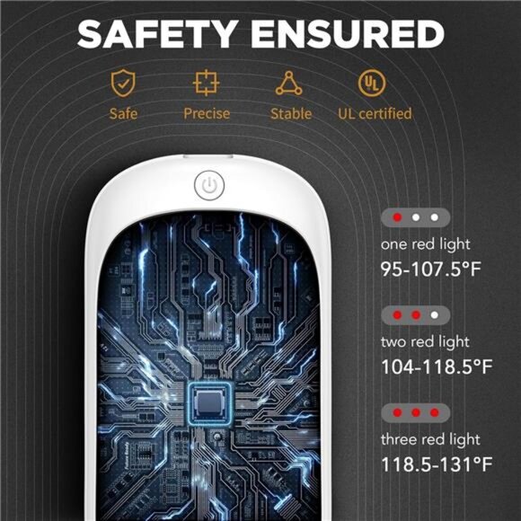 2 Pack Hand Warmers Rechargeable, Portable Electric Hand Warmers Reusable, USB - Picture 6 of 6